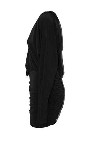 Black Draped Mini Dress THE ANDAMANE | T180127ATJP107999